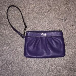 COACH purple wristlet